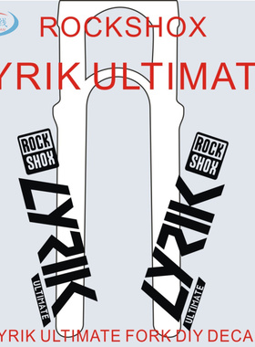 ROCKSHOX LYRIK自行车前叉贴纸山地车前叉贴花装饰镂空贴防水防晒