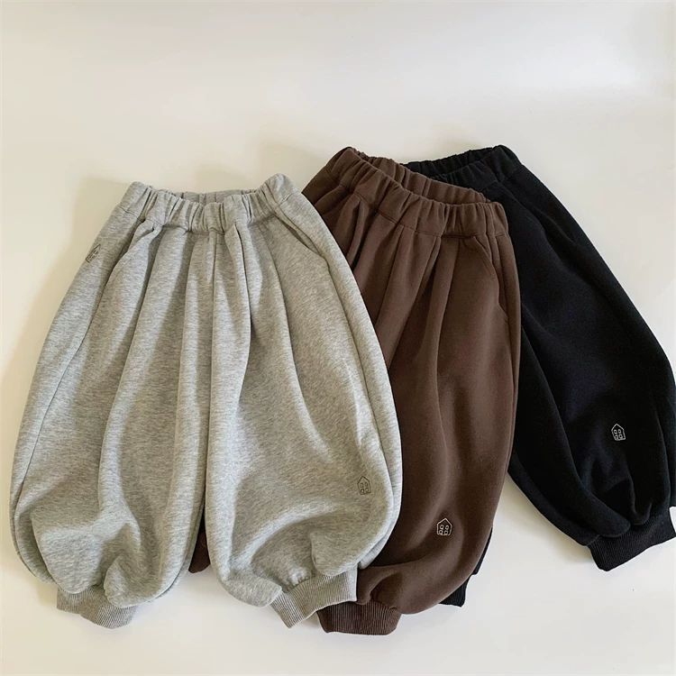 韩版儿童休闲裤春秋装收口束脚萝卜裤男女宝宝宽松运动百搭长裤