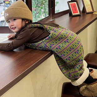 婴儿加绒背带裤秋冬装新款洋气男女宝宝衣服休闲一体绒连体裤子