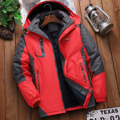 2025冬季防风防水冲锋衣棉服男加绒加厚工作服棉衣外套防寒棉袄子