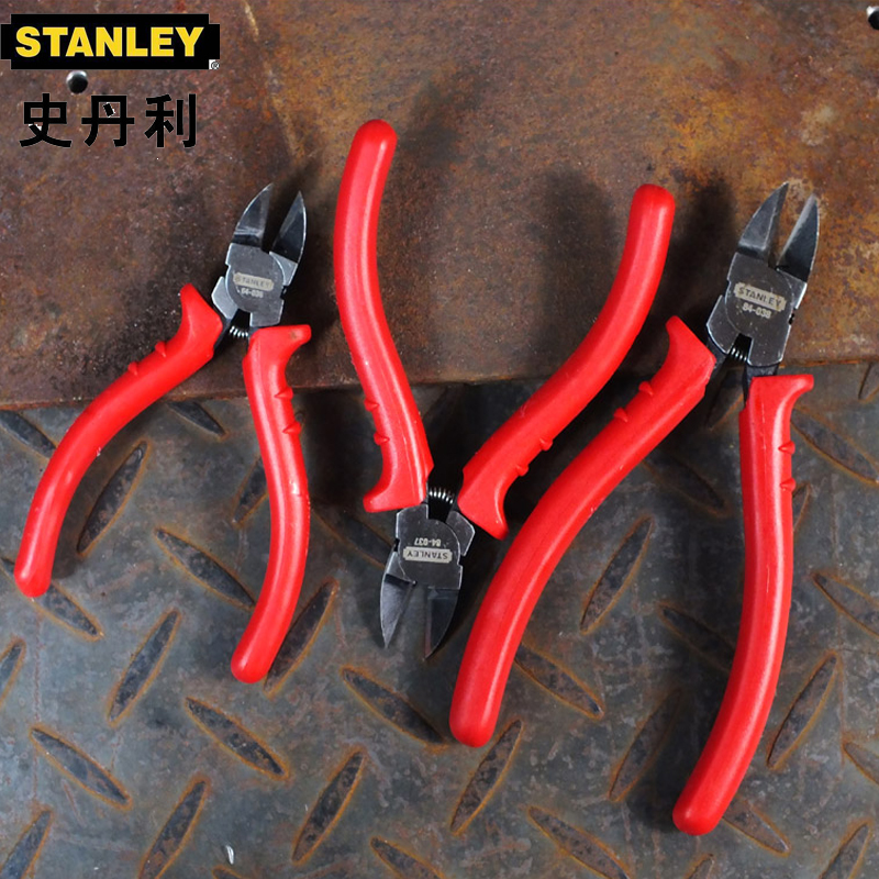 史丹利 红柄精密水口钳 薄刃斜嘴钳 电子斜口钳  4寸 5寸 6寸