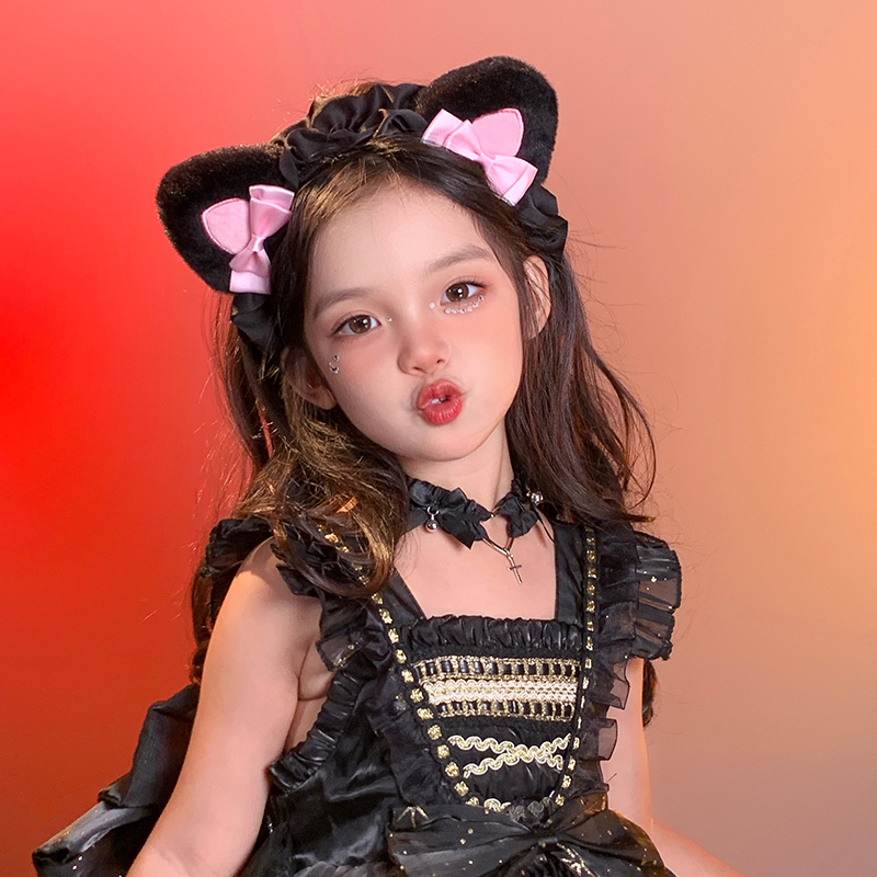 超萌可爱毛绒猫耳朵发箍装扮发饰