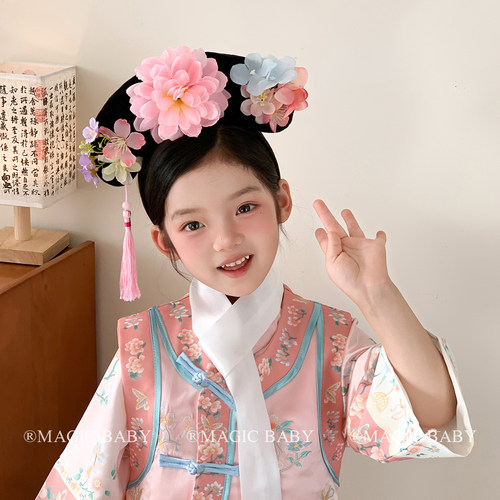 魔丽宝贝古风流苏花朵格格发箍