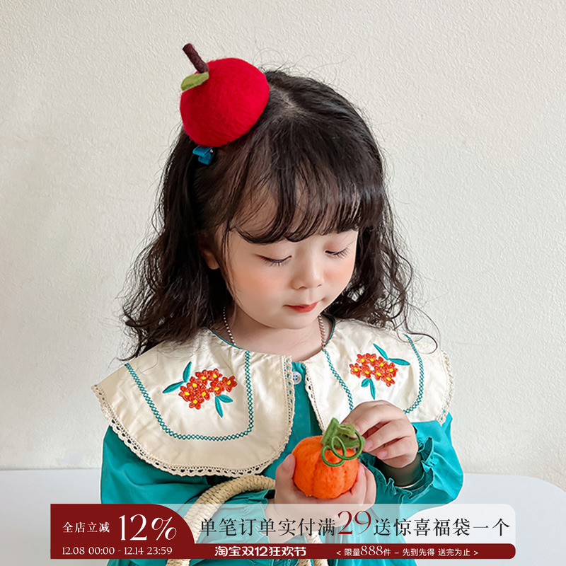 9.9包邮可爱超萌南瓜羊毛毡发卡