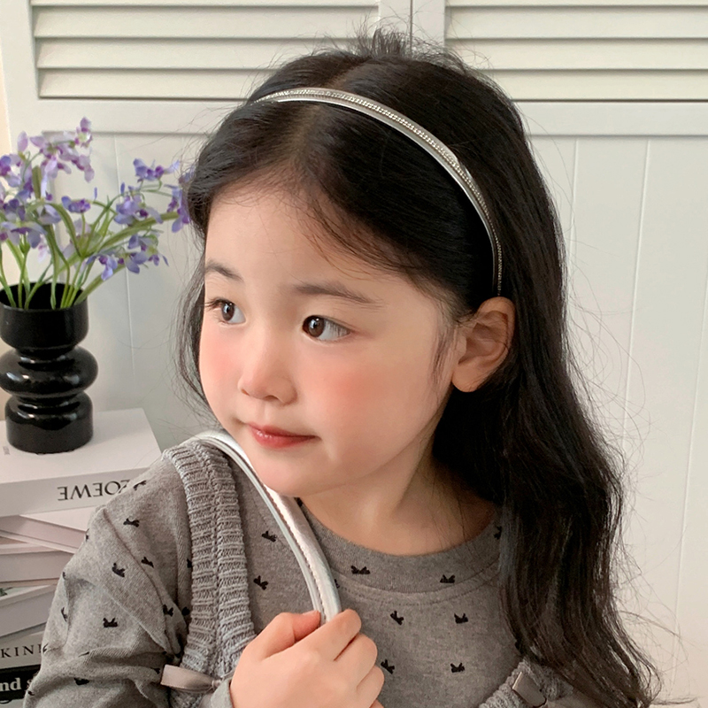 银色气质水钻细边发箍公主风头箍
