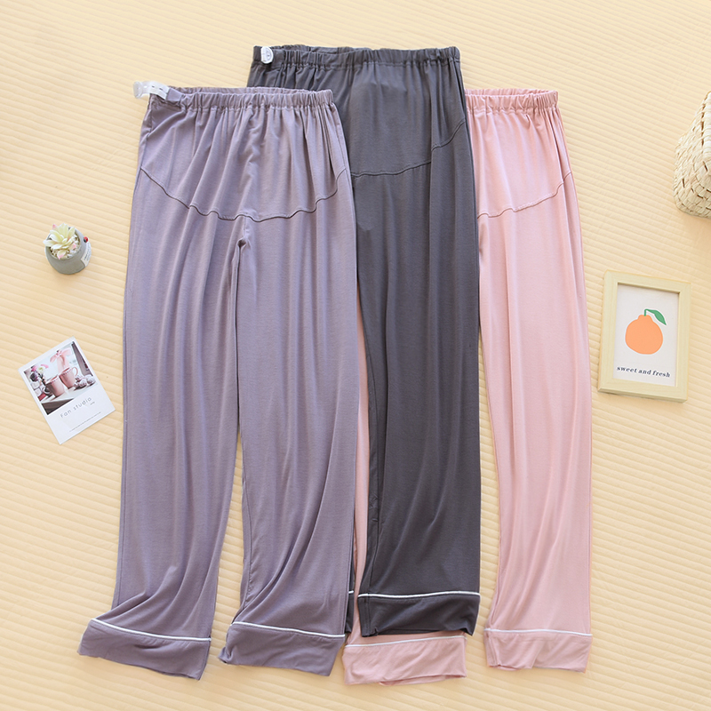 春秋莫代尔孕妇托腹裤怀孕期睡裤