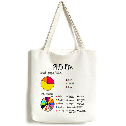 博士专属帆布包phD帆布袋环保购物袋学生大容量外出时尚手提书包