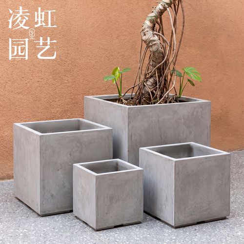 正方水泥花盆北欧风厂家直销