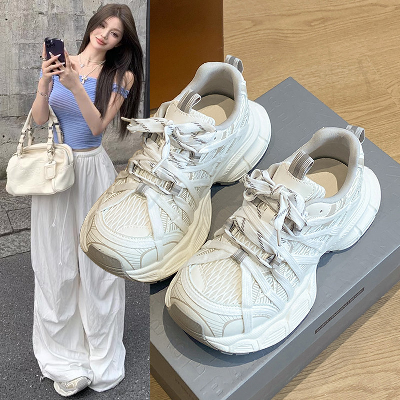 小众设计厚底老爹鞋女2026夏季新款增高个性休闲运动鞋丑萌小白鞋