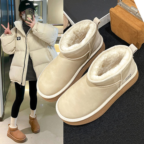 巨黛韩版加绒保暖雪地靴