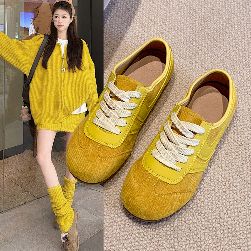 复古德训鞋女2025新款春秋平底休闲运动板鞋百搭阿甘鞋时尚小白鞋,女鞋,德训鞋,淘宝优惠券,粉丝福利购,淘宝优惠卷