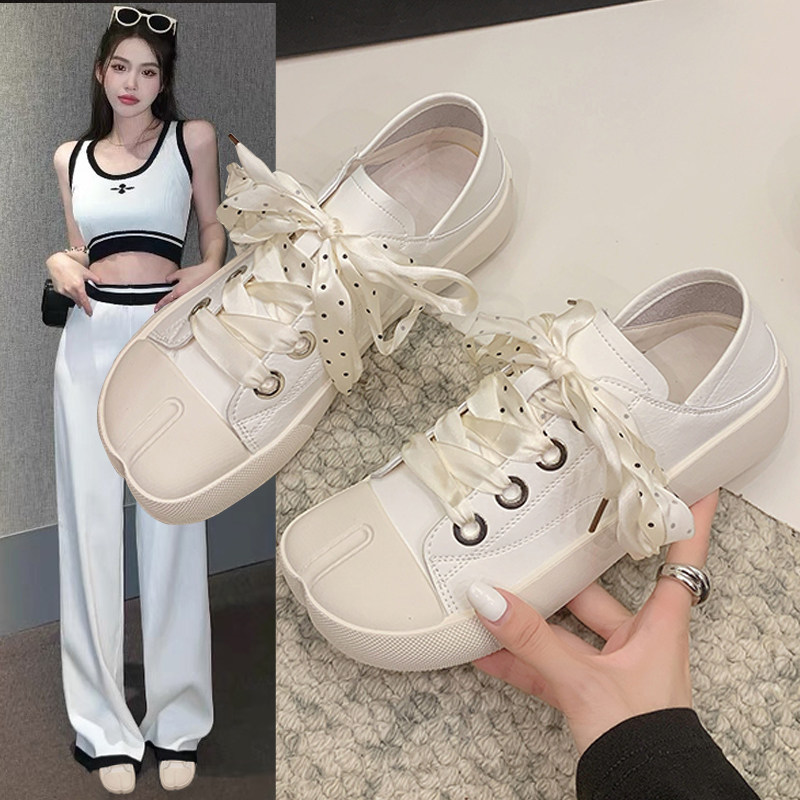 两穿厚底百搭软底板鞋女2026新款女款夏款爆款透气轻便防滑不累脚