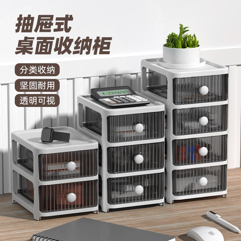 家用办公桌面透明收纳盒多层抽屉式桌下收纳柜落地文件整理置物架属于什么档次？