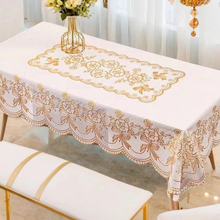 桌布防水防油免洗防烫轻奢高级感氛围餐桌茶几遮盖布巾长方形台布