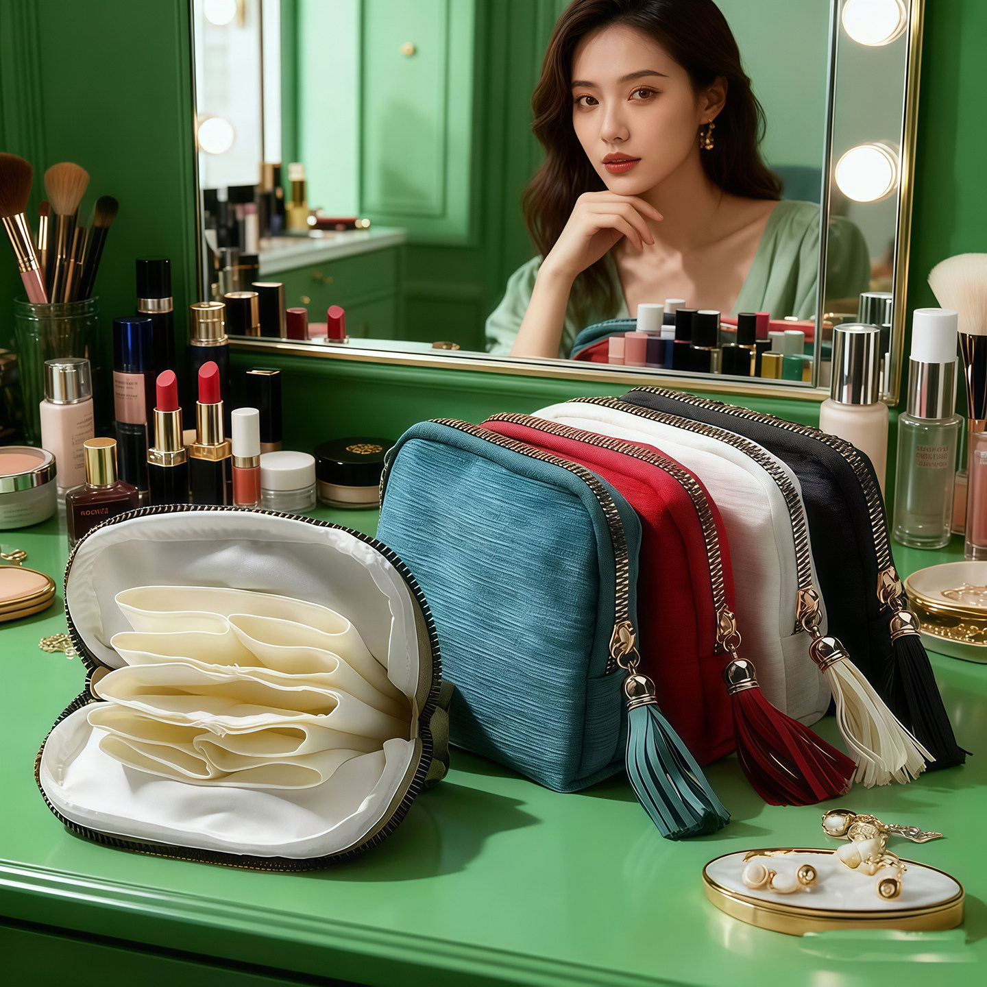 2026新款首饰包高档精致饰品手串手镯项链收纳袋便携带拉链首饰盒