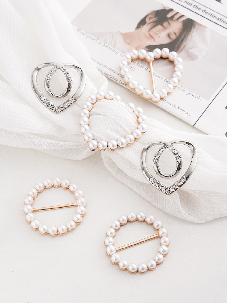 매듭진 코너 버클 실크 스카프 버클 다용도 유물 셔츠 밑단 티셔츠 티셔츠 여성 의류 장  액세서리 브로치