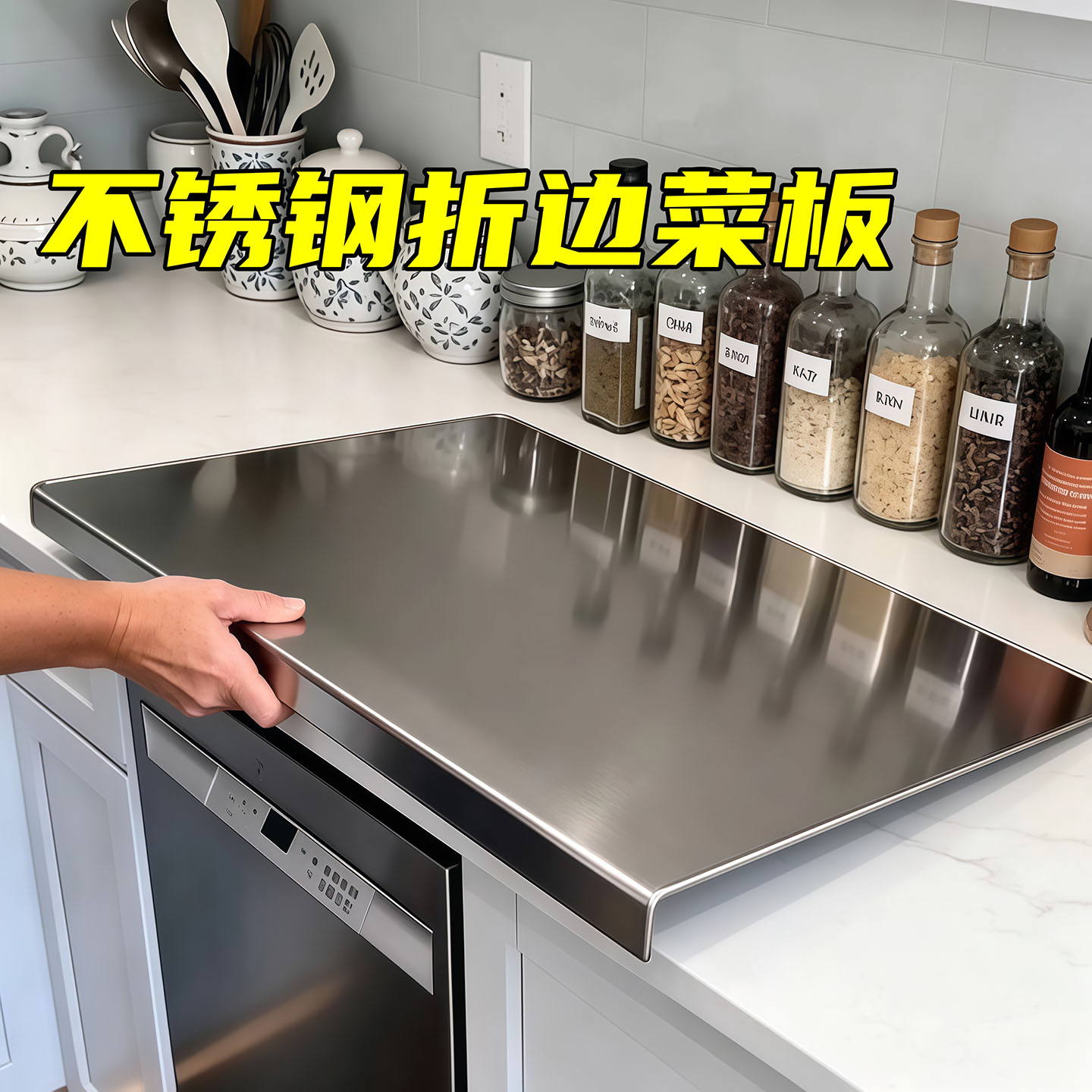 食品级不锈钢菜板厨房防霉抗菌切菜砧板加厚双面案板不沾面板