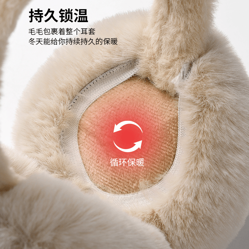 따뜻한 귀마개 겨울용 귀마개 접이식 봉제 부동액 귀 방한 귀여운 이어백 두꺼운 겨울