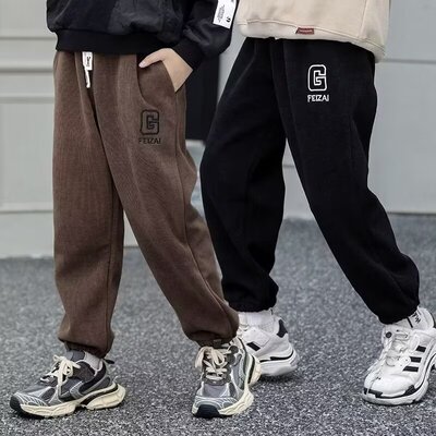 2025新款男童春秋灯芯绒运动裤