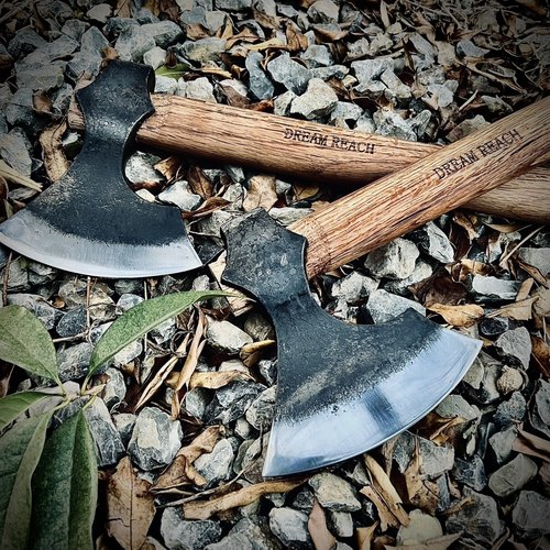 户外飞斧高锰钢锻打斧子户外露营劈柴工具家用剁骨丛林伐木斧头