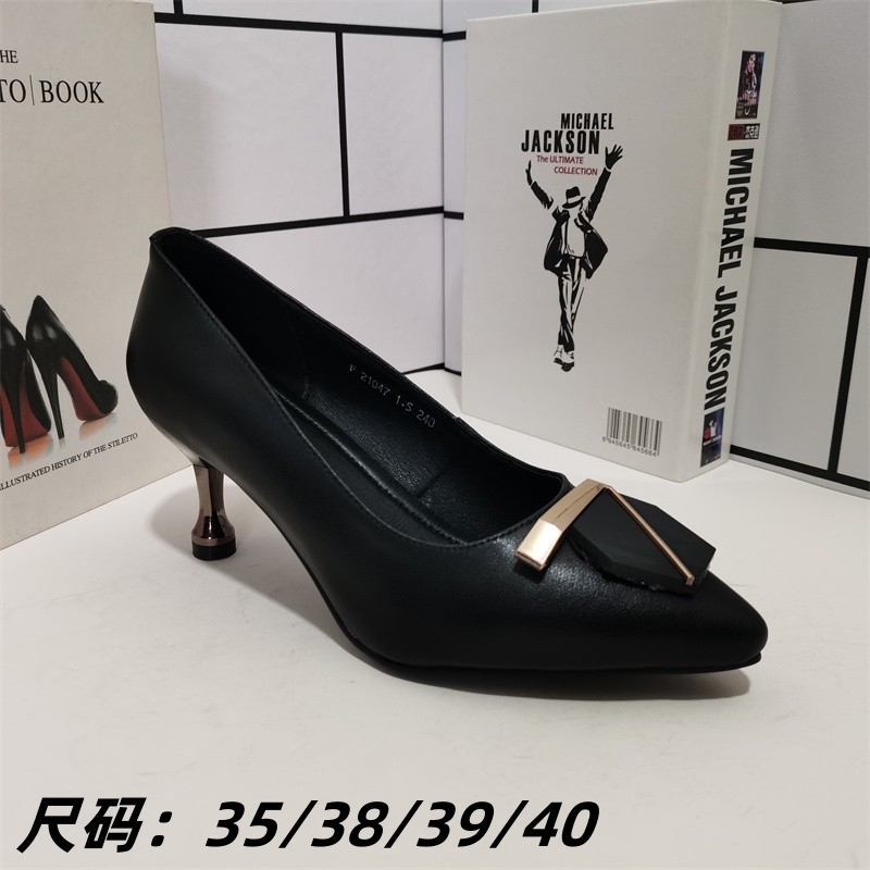外贸真皮断码女鞋春秋款高跟鞋