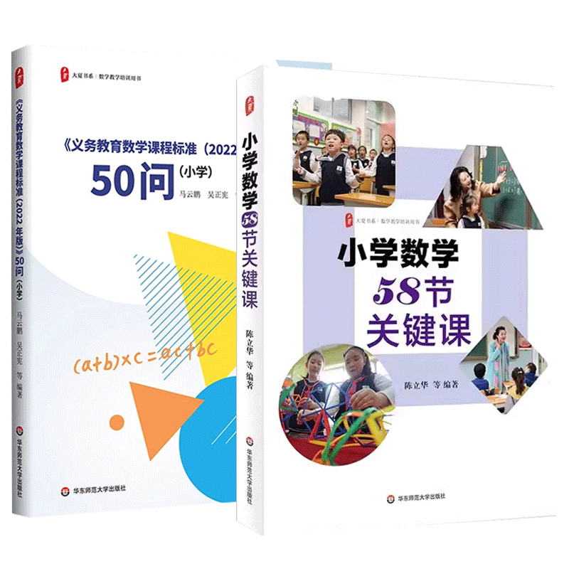 小学数学58节关键课+义务教育数学课程标准2022年版50问 小学 2册 数学教学培训用书 小学数学课教学 华东师范
