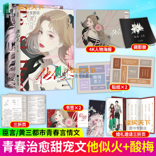 酸梅 2册 花火先婚后爱强强结合军婚甜宠文言情小说 包邮 魅丽图书书籍 晋江文学青春校园言情小说 他似火 著 正版 臣言