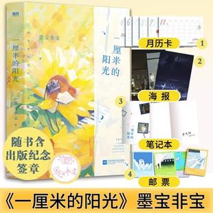 正版包邮 一厘米的阳光 墨宝非宝著 赠海报+邮票+季成阳手写笔记本+纪忆手写日历卡 一生一世美人骨蜜汁炖鱿鱼战地记者