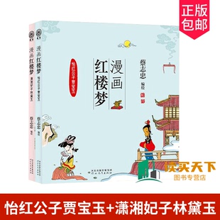 漫画红楼怡红公子贾宝玉+潇湘妃子林黛玉 蔡志忠漫画红楼梦传统文化 脂砚斋重评石头记 红楼梦脂砚斋评 甲戌本庚辰本乙卯本启蒙