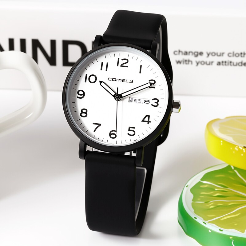 考试专用手表女款初高中学生男女生只看时间公务员考静音电子石英