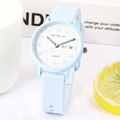 考试专用手表男女款 初高中学生潮流双日历夜光男生女生硅胶电子表