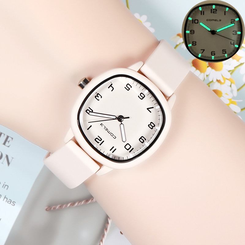 静音考试专用手表女款学生高颜值简约夜光防水女孩女生电子表