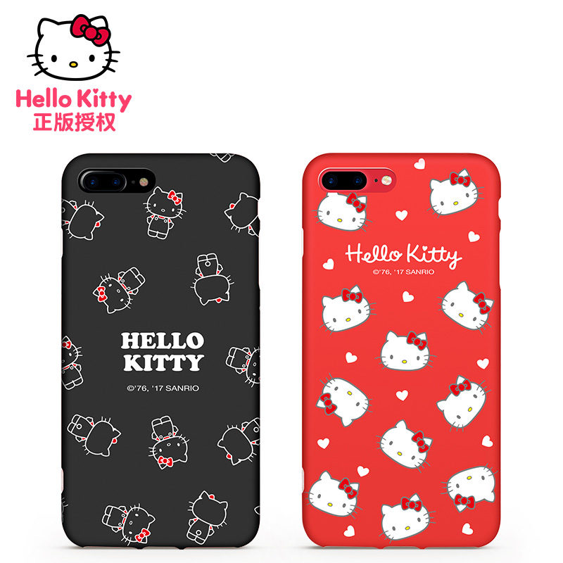 HelloKittyÆ»¹û7plusÊÖ»ú¿ÇiPhone8¿¨Í¨¿É°®Ã¨¹è½º±£»¤Ì×È«°ü·ÀˤŮ¿îÐÂ¿î³±ÅÆi7ĥɰÈí¿Ç8pº«¹úins·çºìÉ«