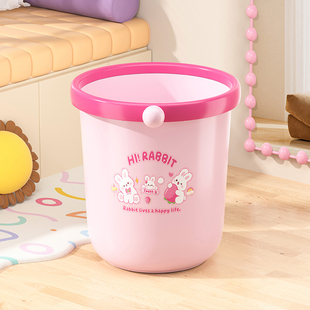 家用垃圾桶可爱卡通压圈加厚大容量客厅卫生间纸篓厨房卧室垃圾桶
