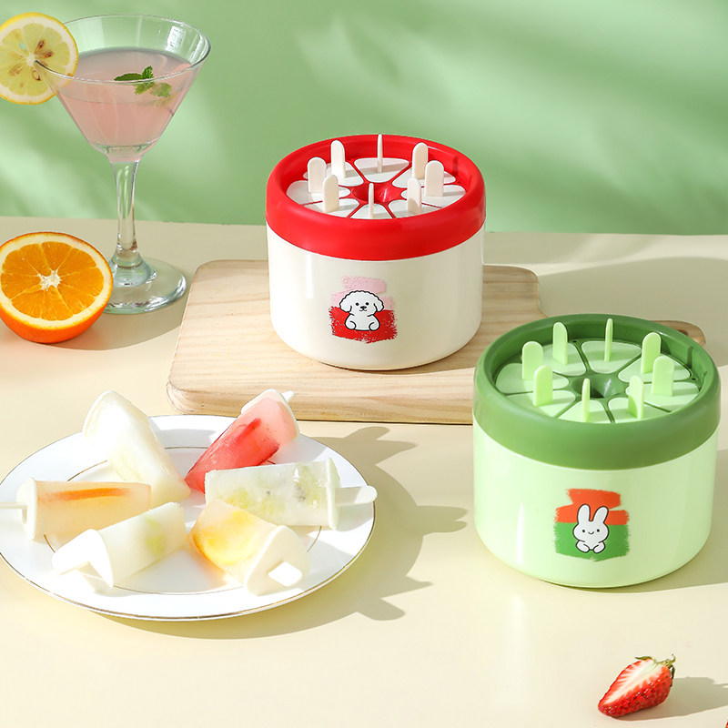 可爱雪糕模具食品级夏季家用儿童自制冰糕冰淇淋做冰棒冰棍储冰盒