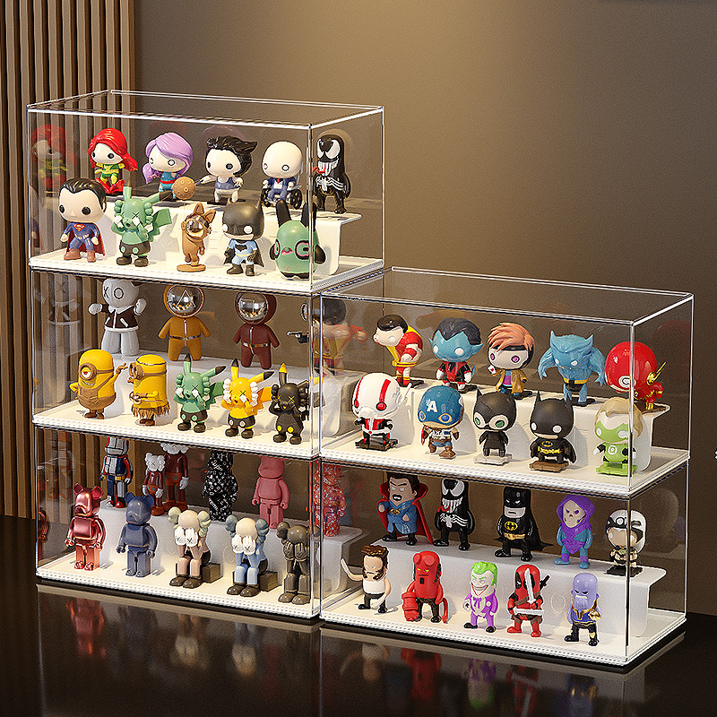 家里盲盒手办收纳展示架透明