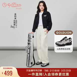 【白雨露同款】金利来厚底机能老爹鞋春秋新款女鞋银色运动休闲鞋