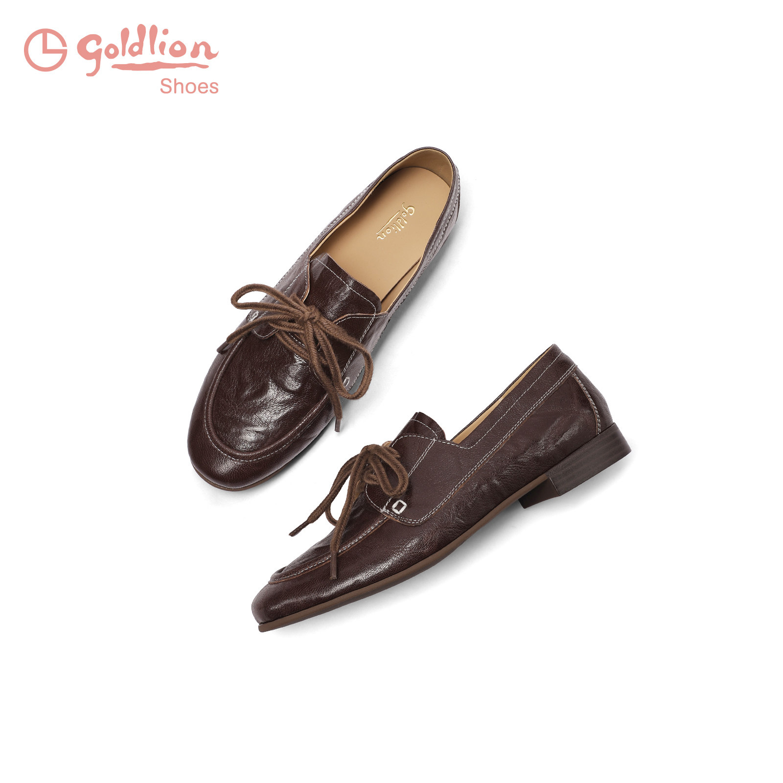 金利来2026春季新款【羊皮革】英伦风乐福鞋低跟通勤女士小皮鞋JJ,女鞋,浅口单鞋,淘宝优惠券,粉丝福利购,淘宝优惠卷