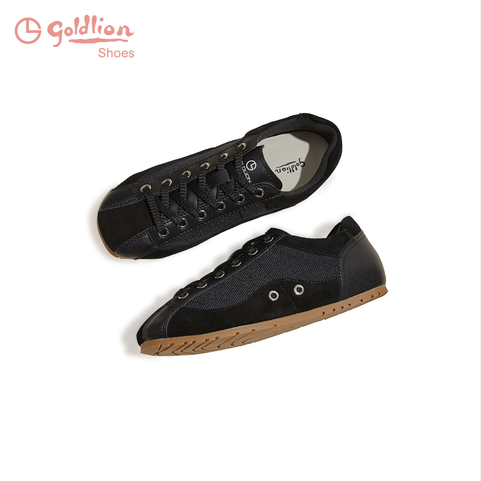 金利来薄底德训鞋女2026春季新款拼色休闲运动鞋舒适百搭女板鞋ML