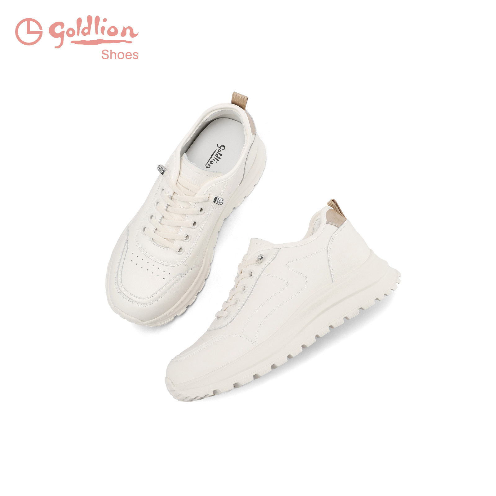 金利来女鞋2026巨好看的鞋子春季新款增高厚底鞋圆头女士休闲鞋JJ