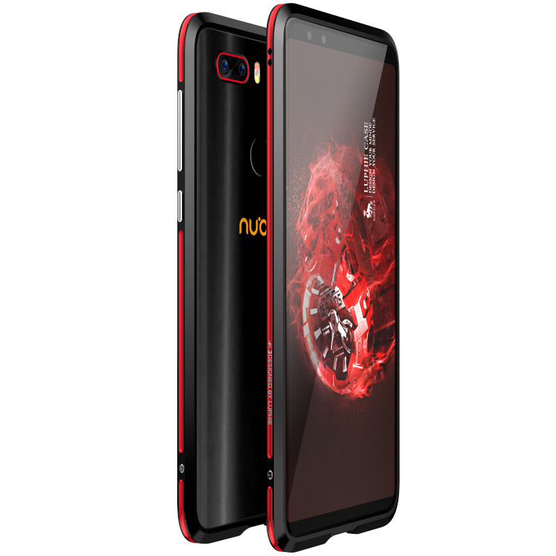 Luphie Bicolor Blade Sword Slim Light Aluminum Bumper Metal Shell Case for ZTE nubia Z17S & nubia Z17 miniS