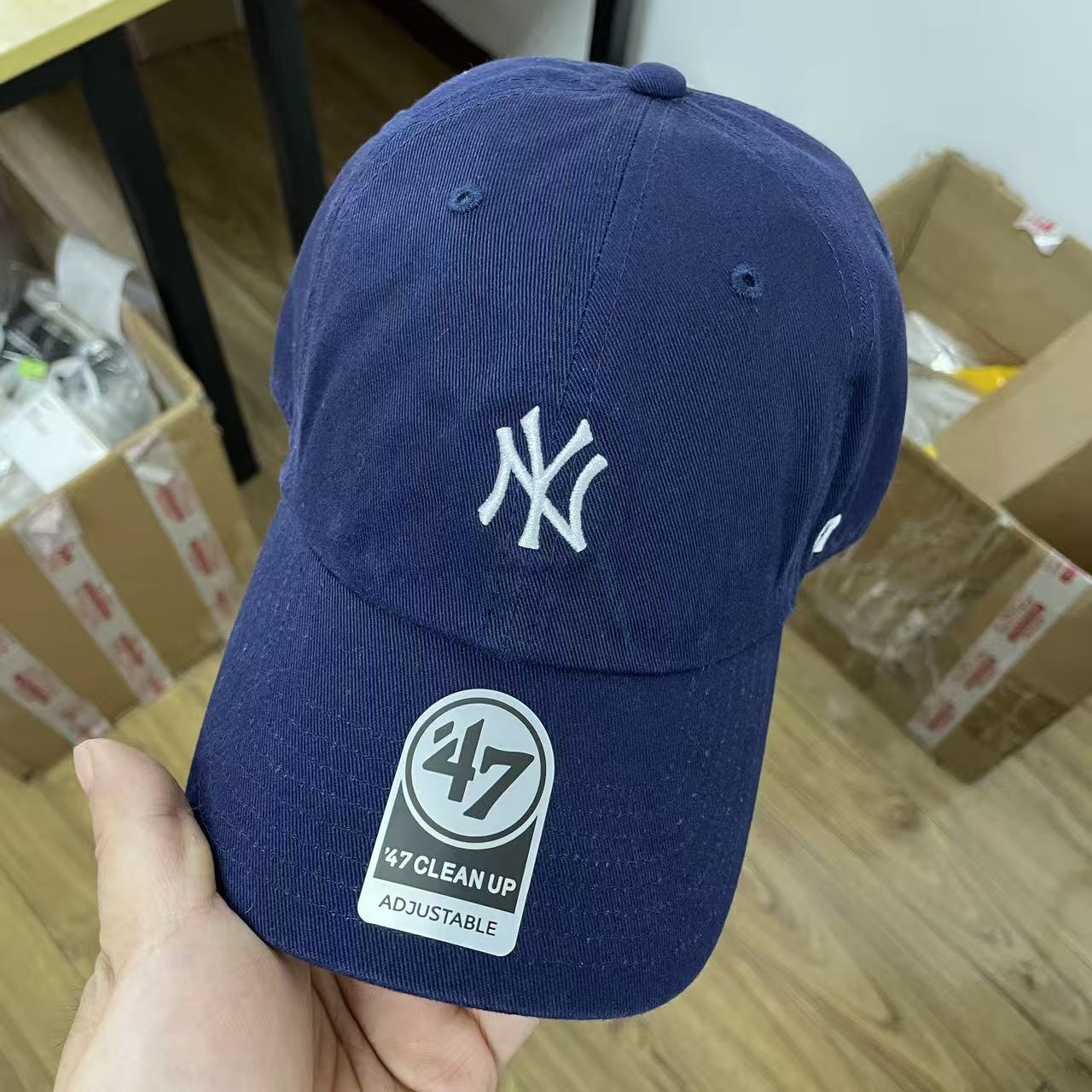 thumbnail for 47Brand Soft Top Washed Basic Baseball Cap ins Retro Unisex Style Vintage Easiest for Match Curved Brim Hat