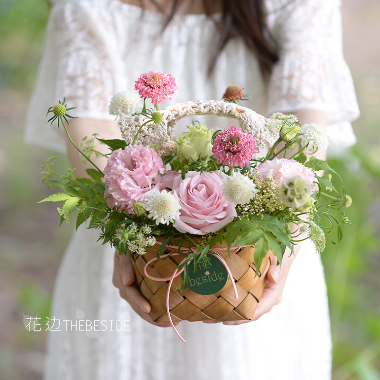 告白教师节混搭手提花篮