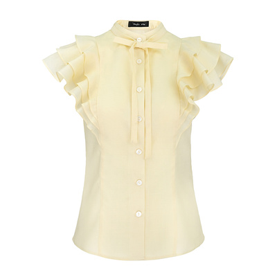 JUNGLEME法式复古荷叶边衬衫