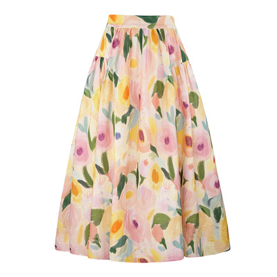 JUNGLEME法式复古印花半身裙