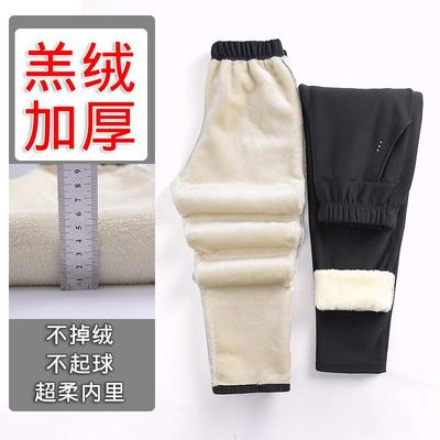 中老年女秋冬加绒加厚裤子