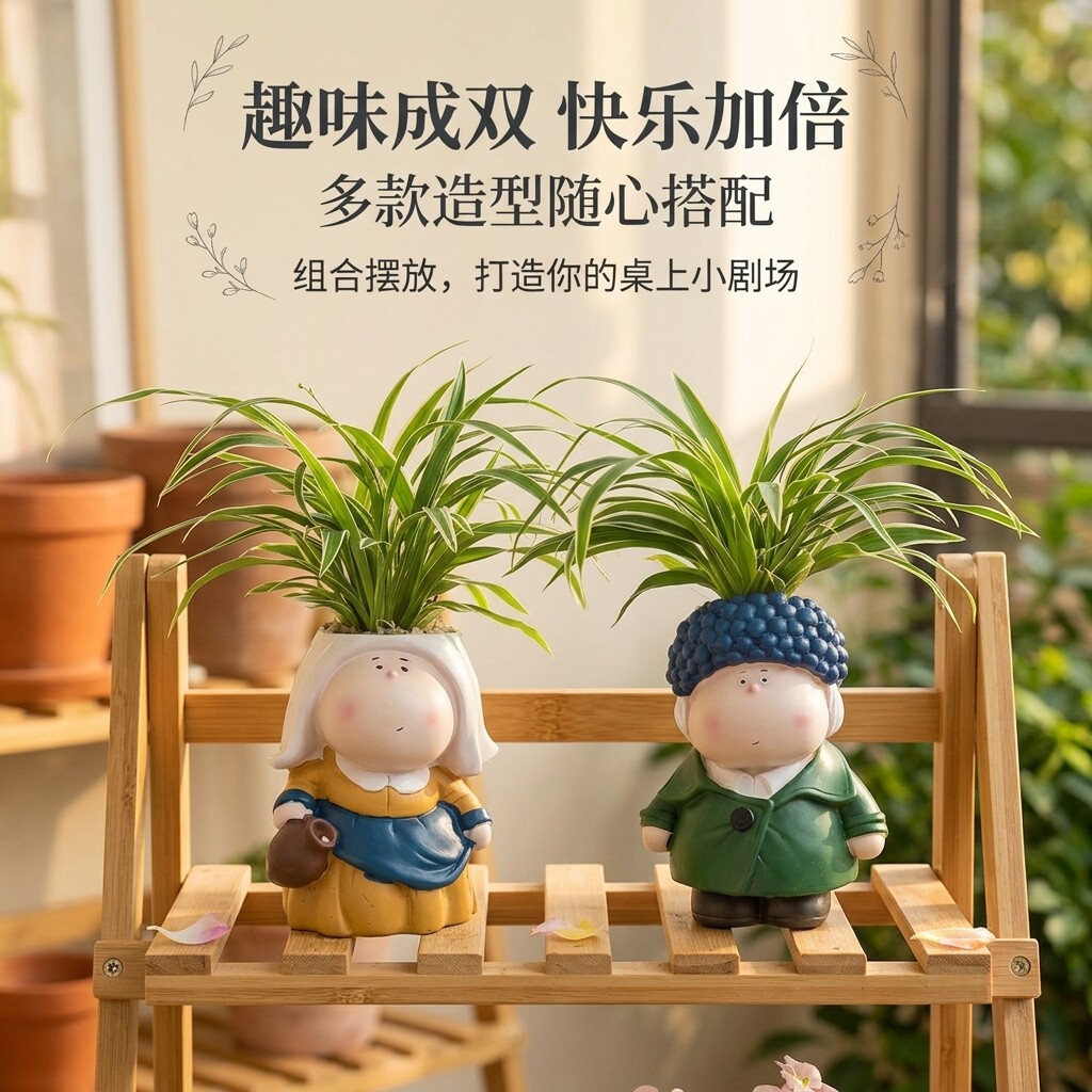 金边吊兰盆栽办公室内桌面绿植家居装饰多肉植物创意生日礼物送礼
