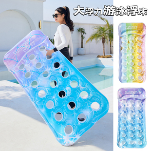 浮床亮片星空加大成人浮排充气躺椅漂浮游泳圈水上民宿度假拍照