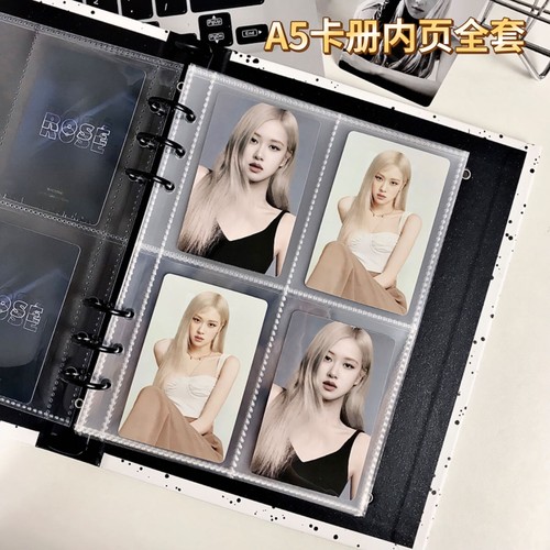 专辑小卡收纳卡页四宫格6孔a5卡册内页3寸高透明活页本一二宫格a6
