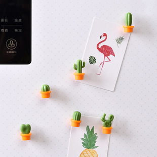 创意仙人掌冰箱贴便利留言磁贴立体植物造型留言磁贴 新品